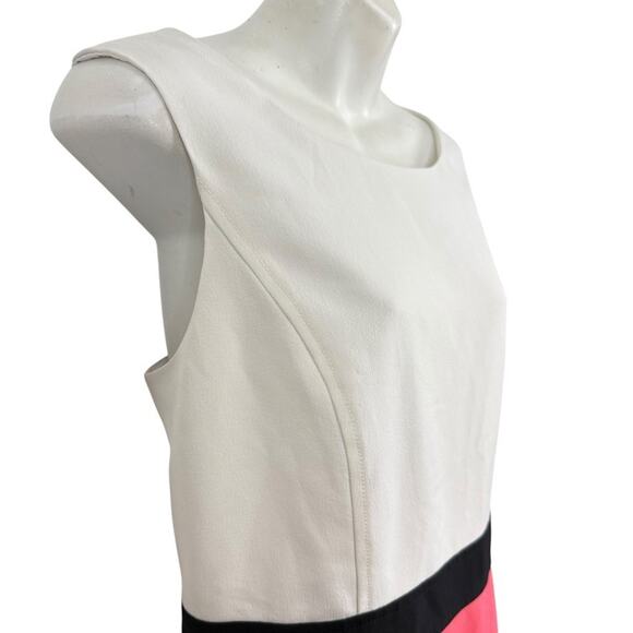 Black Label by Evan Picone Womens Colorblock Sheath Career Business Dress sz 16 - Picture 4 of 16